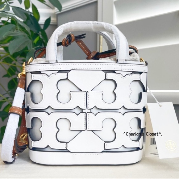 🔥NeW! $598 Tory Burch Cutout Logo Mini tote - Picture 12 of 15